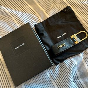 YSL Leather Keychain